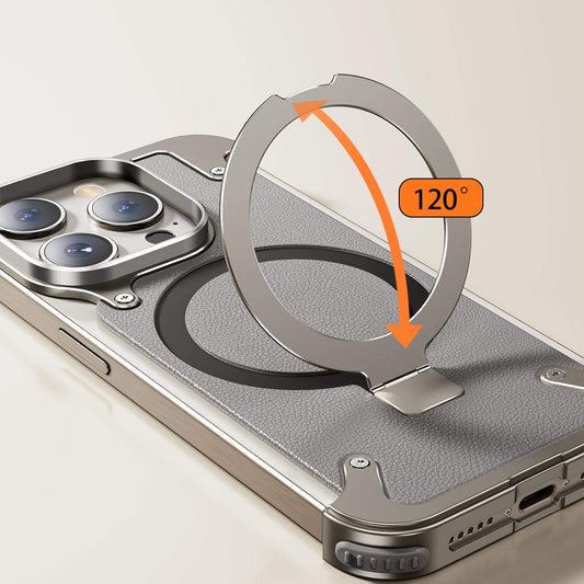 AlloyCore iPhone case with brushed alloy frame and shockproof edges

