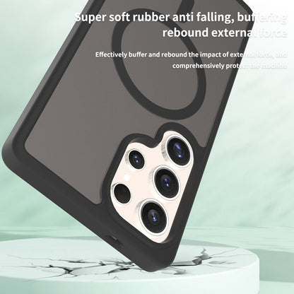 Slim-fit MagSafe case with soft TPU edges and raised screen protection

