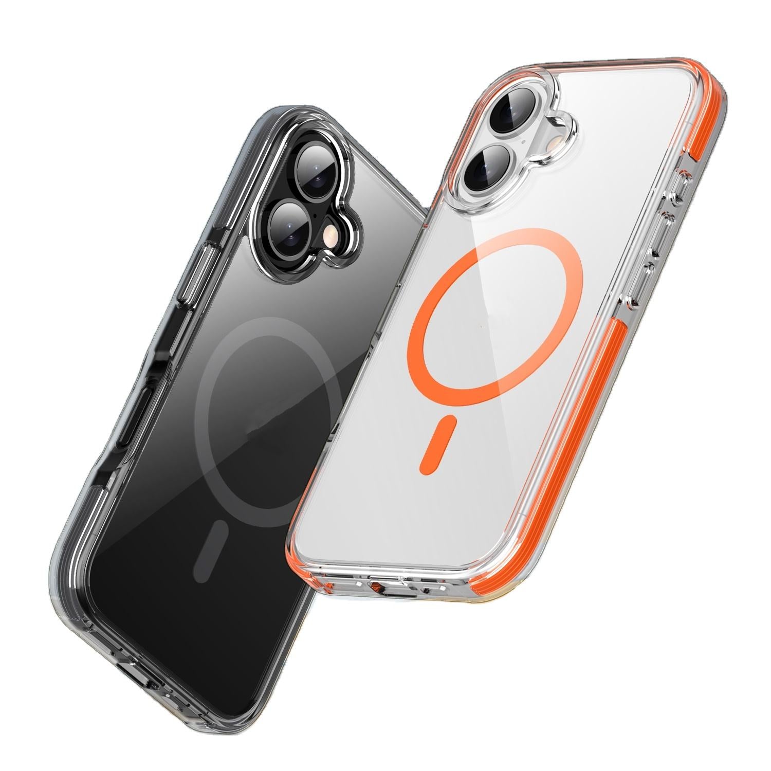 High-clarity iPhone case with reinforced bumpers and magnetic support

