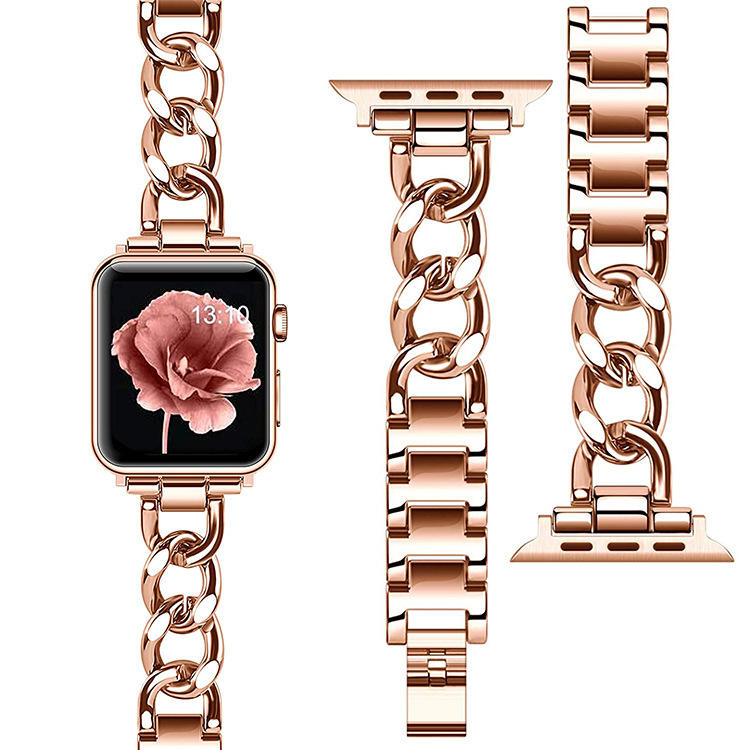 Polished metal strap for Apple Watch 44mm and 41mm sizes

