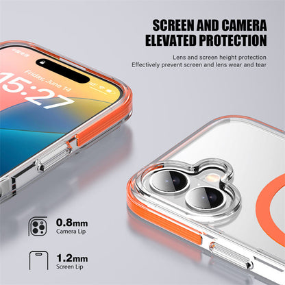 Clear iPhone case with flexible edges and scratch-resistant backplate

