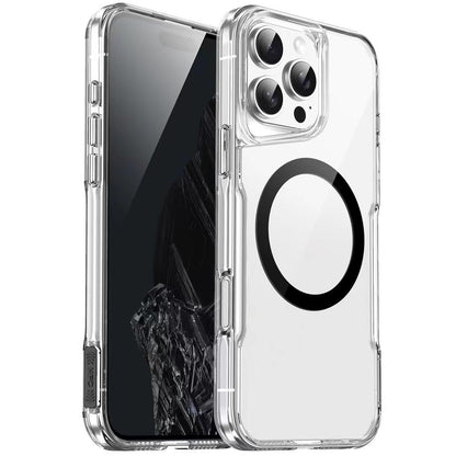 Transparent MagSafe iPhone case with color border in white – CoreRing Clear

