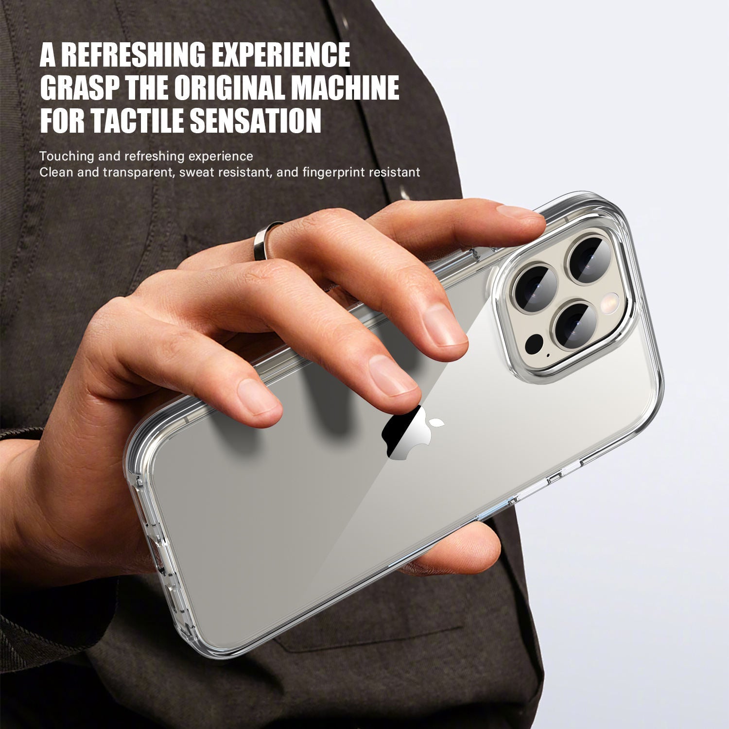 iPhone case with raised bezels and air-cushioned corners for safety

