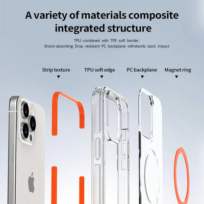 Tough iPhone 16 case combining clarity, grip, and magnetic support

