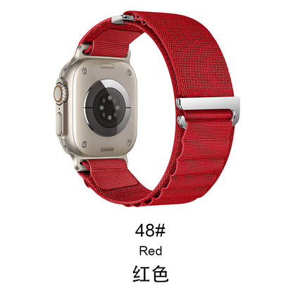 Woven Apple Watch loop band offering grip, comfort, and movement

