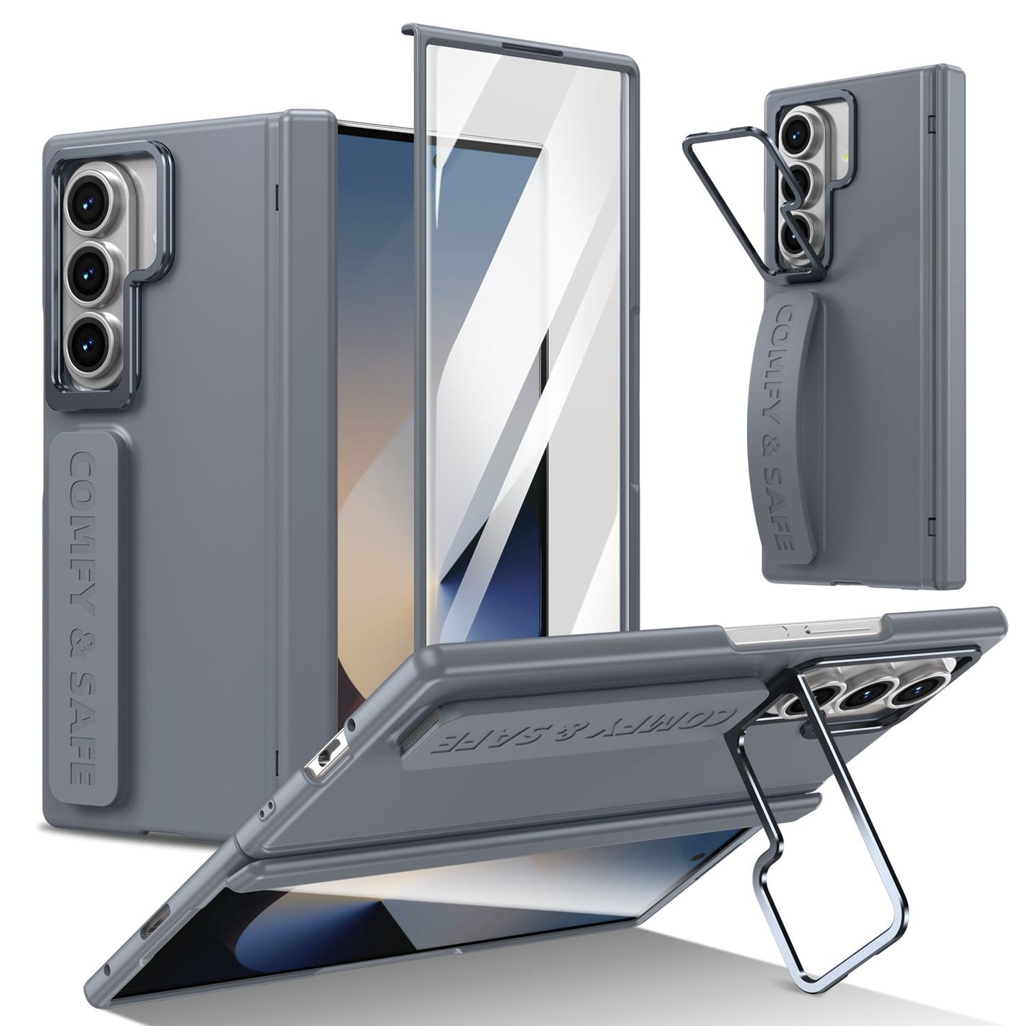 Galaxy Z Fold 7 shockproof case with strong grip support

