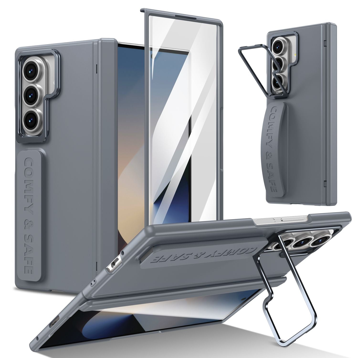 Galaxy Z Fold 7 shockproof case with strong grip support

