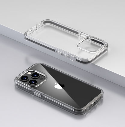 Transparent phone case with anti-yellowing TPU back