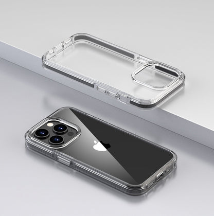 Transparent phone case with anti-yellowing TPU back