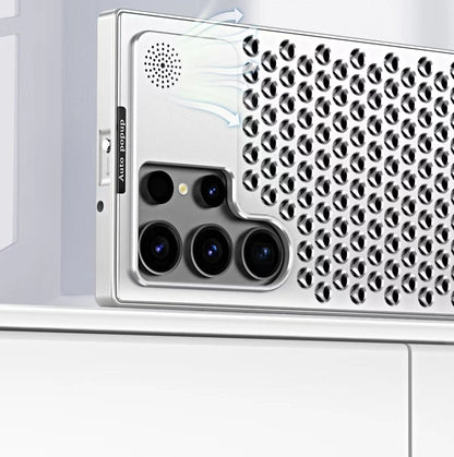 Lightweight protective case with heat vents for Samsung phone

