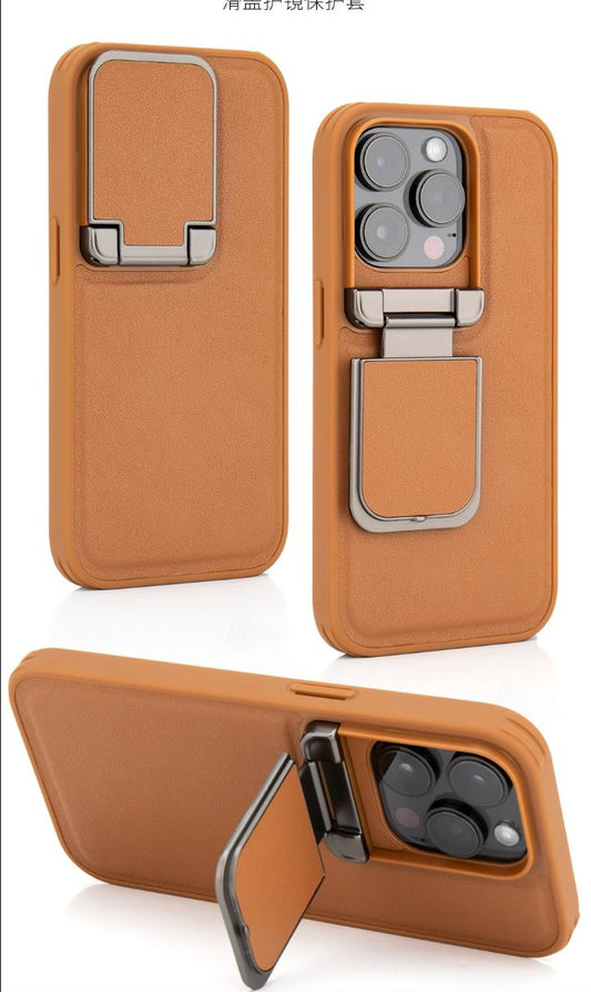 LensLock Stand case offering camera lens shielding and hands-free viewing

