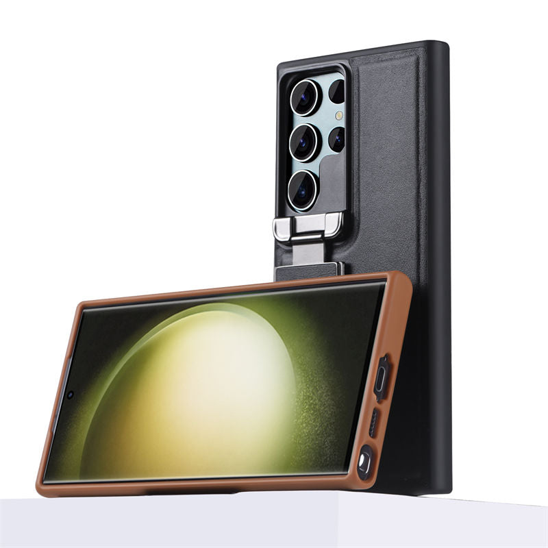 Shock-absorbing Samsung case with slim fit and raised edge design

