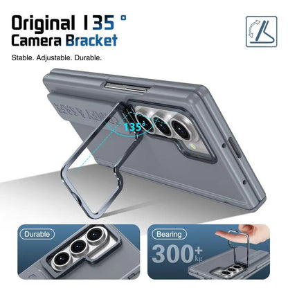 SnapStand case showing elastic hand band for secure hold

