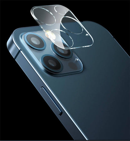 Full transparent camera lens protector installed on phone

