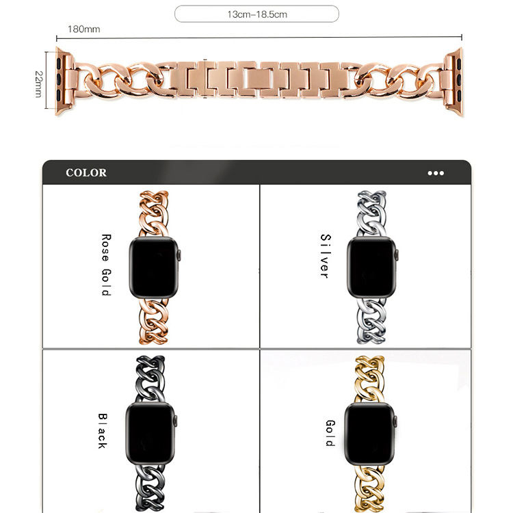 Stylish Apple Watch band under ₹1500 with metal build

