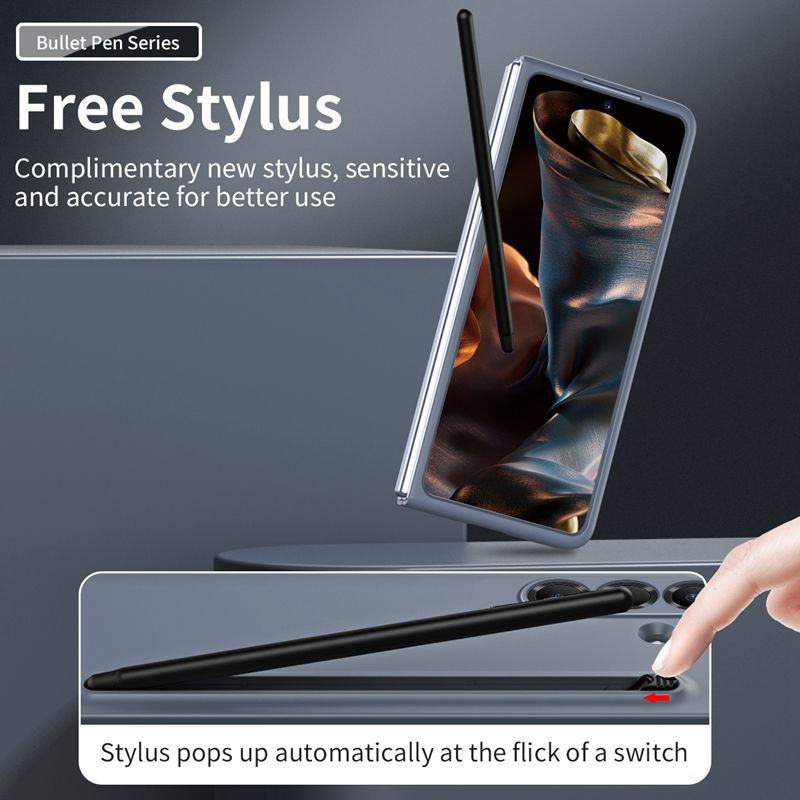Side view of matte grip case for Samsung Z Fold 7 showing ergonomic design


