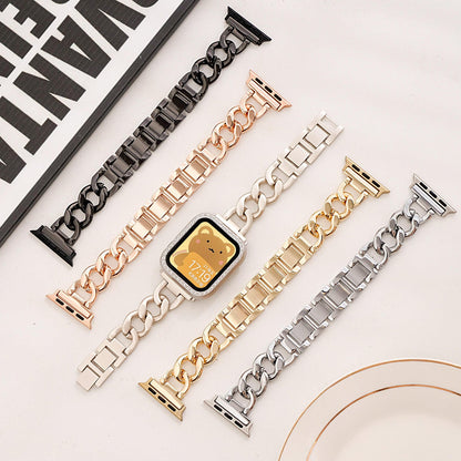 Durable stainless strap for Apple Watch with premium shine

