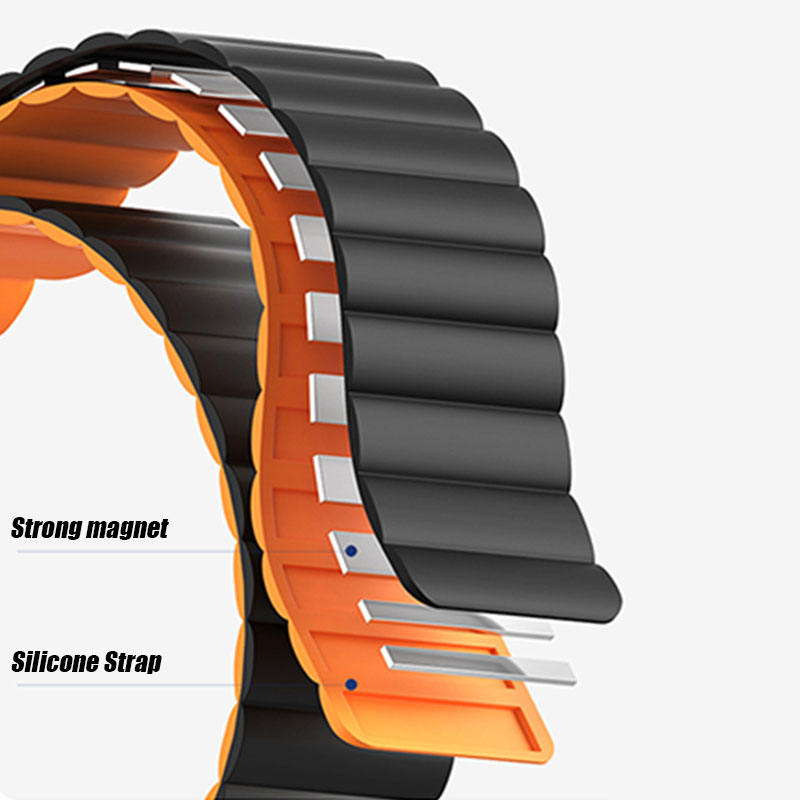 Black SnapFlex strap for Apple Watch Ultra – smooth finish

