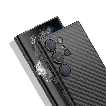 Carbon-textured matte case for Samsung Galaxy S24 Ultra – back finish

