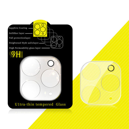 Sleek glass protector maintaining original camera look

