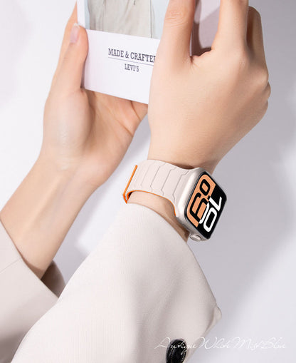 Premium Apple Watch band with smooth steel-style body

