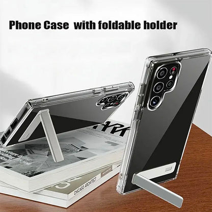 Samsung Galaxy Ultra clear case with hands-free kickstand

