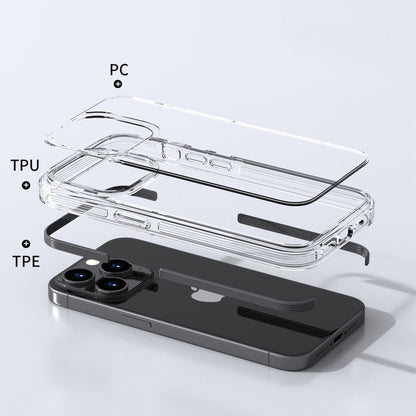 Drop-resistant clear iPhone 16 Pro cover with snug fit design

