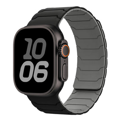 Magnetic link Apple Watch strap for a clean, fuss-free fit

