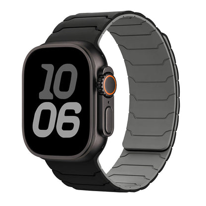 Magnetic link Apple Watch strap for a clean, fuss-free fit

