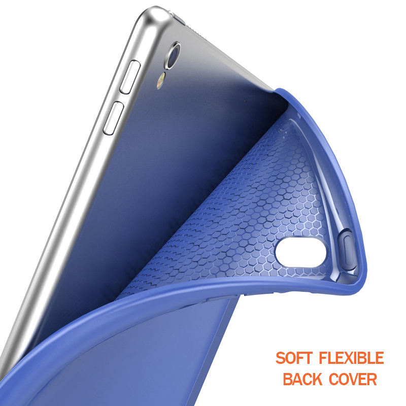 Back view of SlateWrap Cover in grey – smooth matte texture finish

