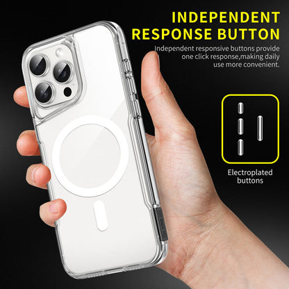 Grip closeup of CoreRing Clear case with shockproof corner padding

