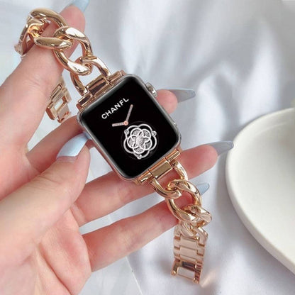 Apple Watch 49mm metal strap with urban-style link design

