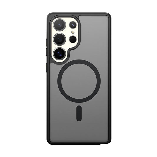 Frosted matte Samsung case with MagSafe support and minimal design


