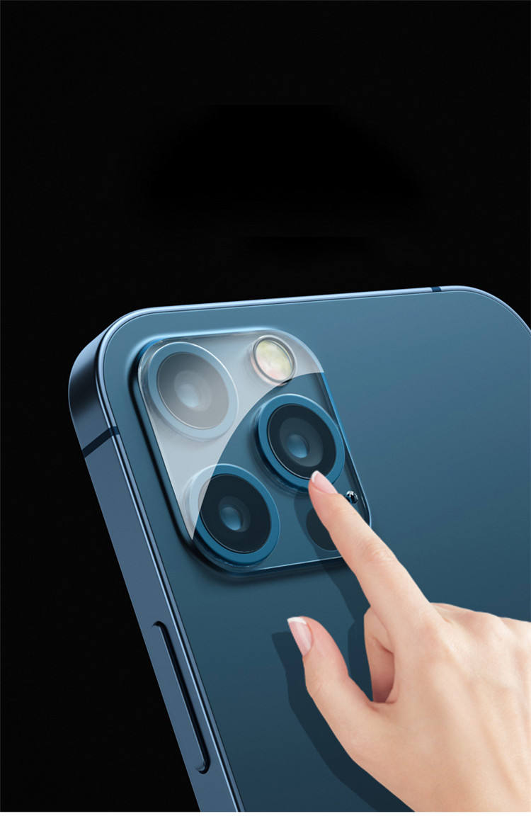 Scratch-resistant 9H camera glass guard on white background

