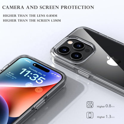 Transparent iPhone cover with drop protection and slim profile


