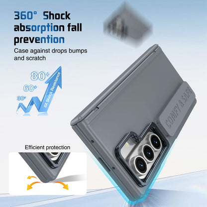 Z Fold 7 rugged cover with camera protection and stand

