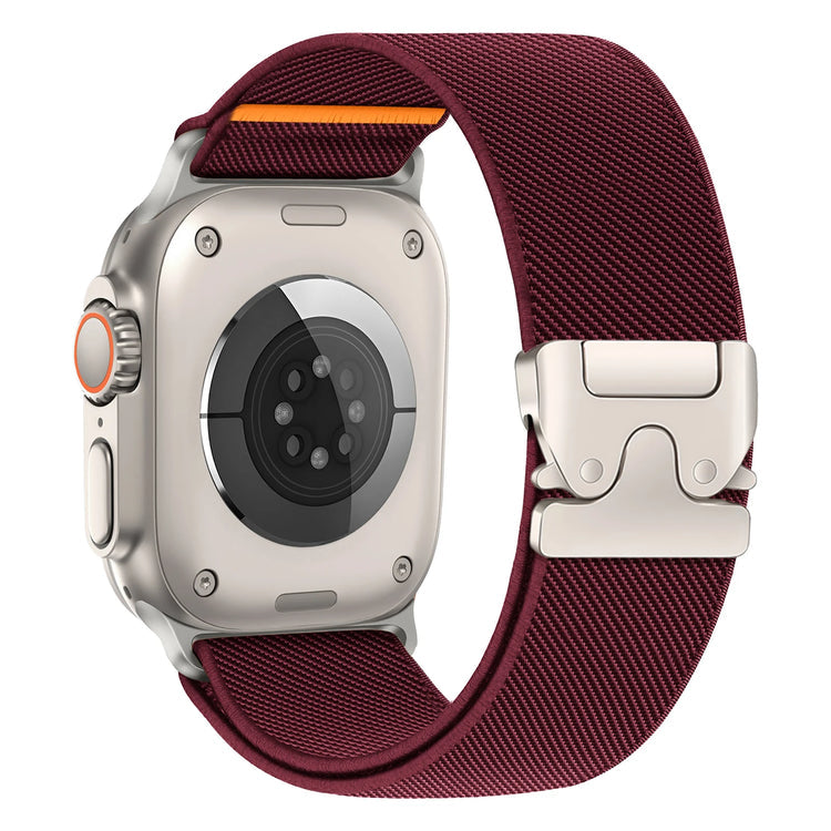 GlideLock clasp strap for Apple Watch with woven texture

