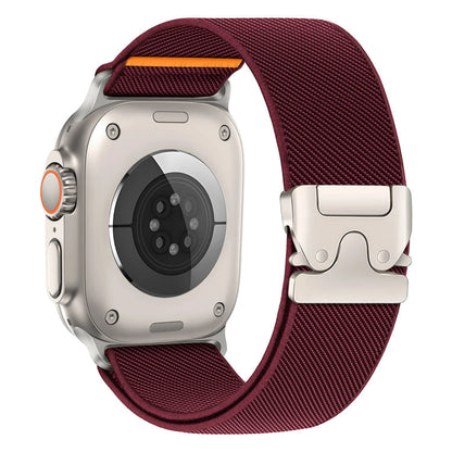 GlideLock clasp strap for Apple Watch with woven texture

