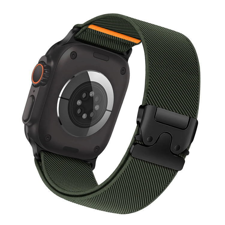 Sweat-resistant fabric strap for Apple Watch 45mm in black

