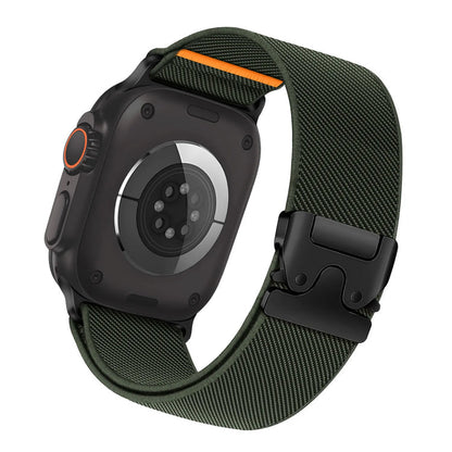 Sweat-resistant fabric strap for Apple Watch 45mm in black

