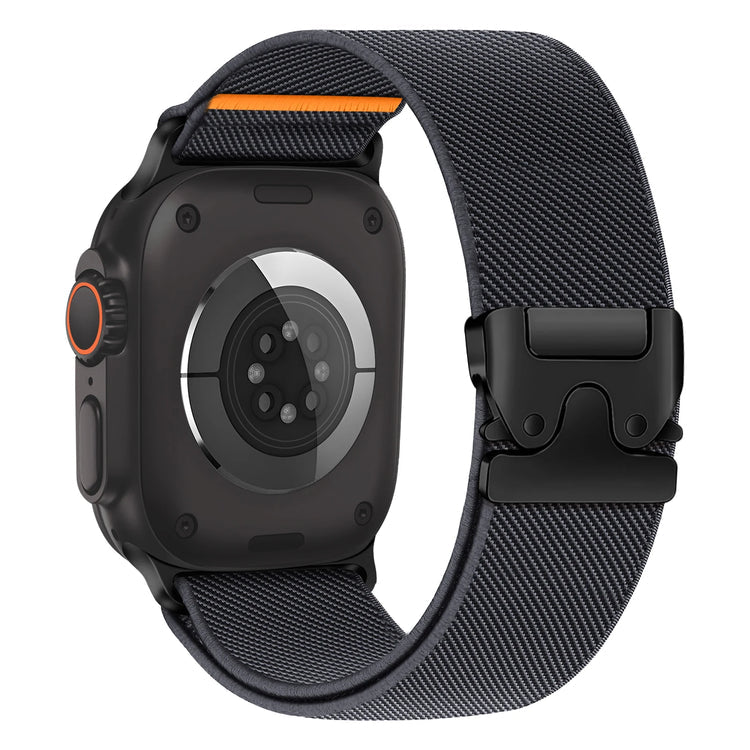 Breathable Apple Watch strap with secure closure and bold detail

