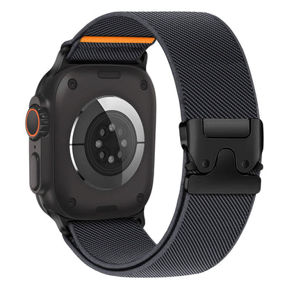 Breathable Apple Watch strap with secure closure and bold detail

