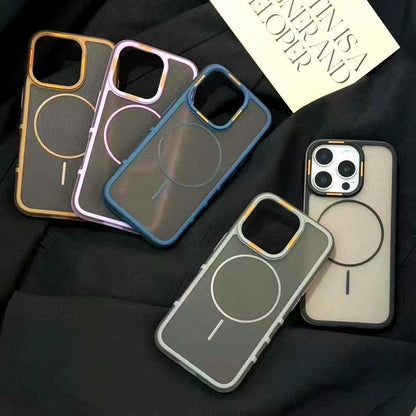 Textured matte black case for iPhone 16 Pro with raised bezels

