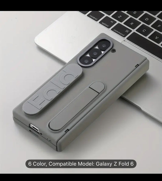 Protective back case for Samsung Fold 7 with built-in stand

