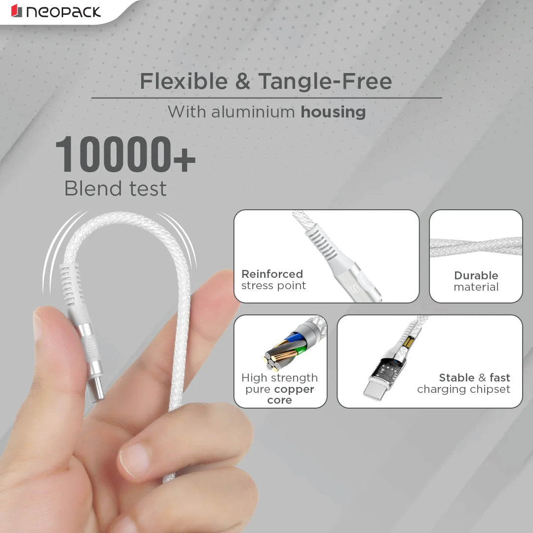 Neopack FastCharge Type-C to Type-C Cable – 60W PD