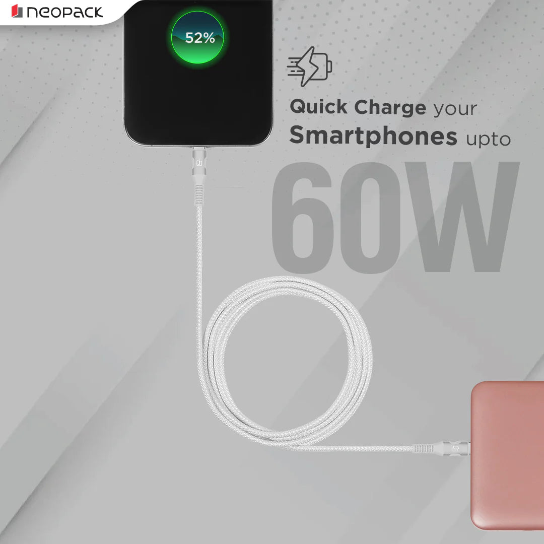 Neopack FastCharge Type-C to Type-C Cable – 60W PD