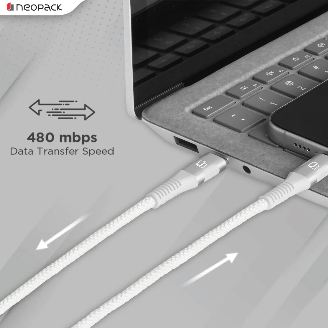 Neopack FastCharge Type-C to Type-C Cable – 60W PD