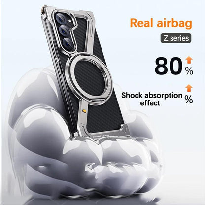 Premium matte metal phone stand case for Galaxy Fold and Ultra models

