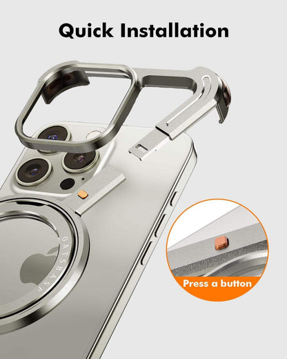 Side view of rotating kickstand in standing position