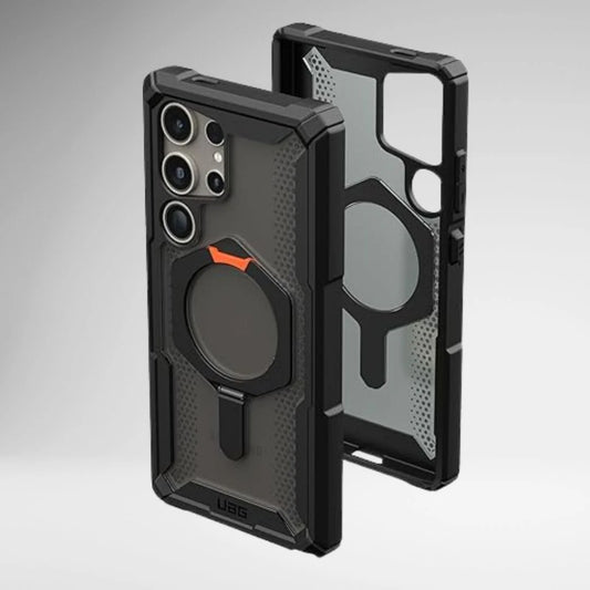 Galaxy S24 Ultra case with kickstand and magnetic wireless charging

